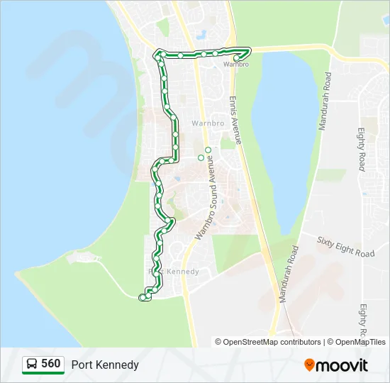 560 Bus Line Map
