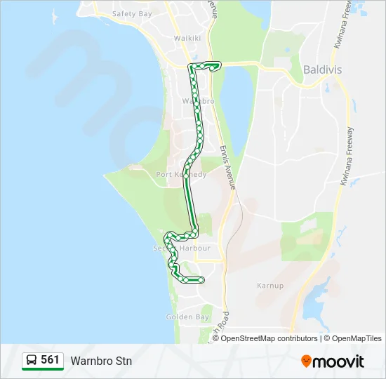561 Bus Line Map