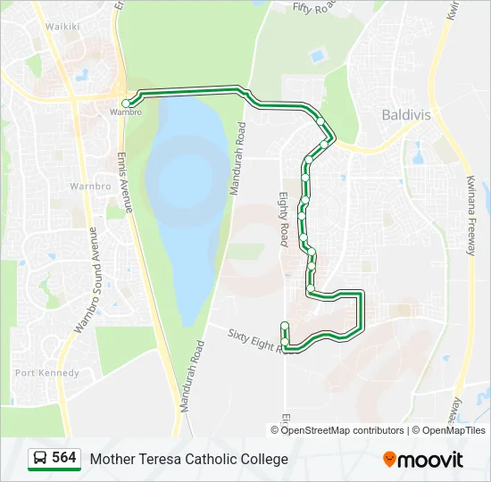 564 Bus Line Map
