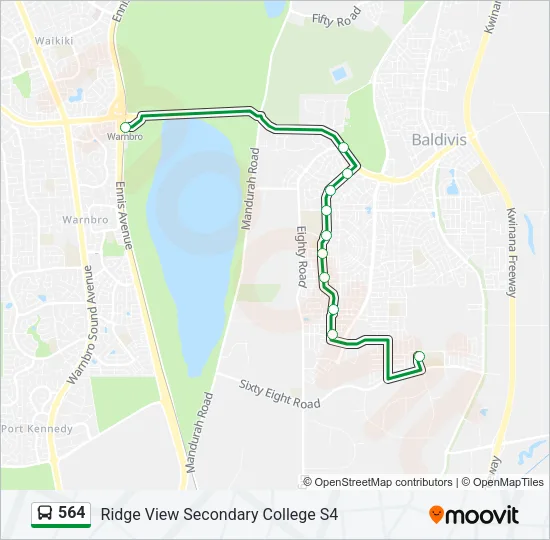 564 Bus Line Map