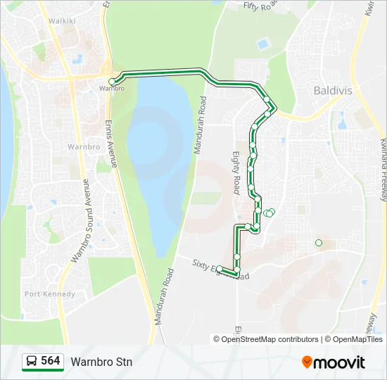564 Bus Line Map