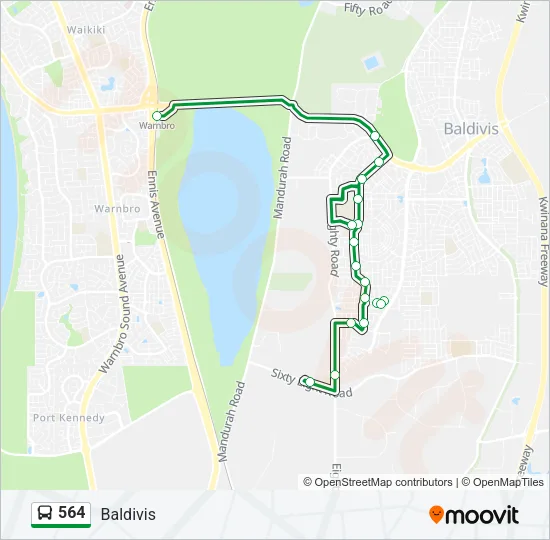 564 Bus Line Map