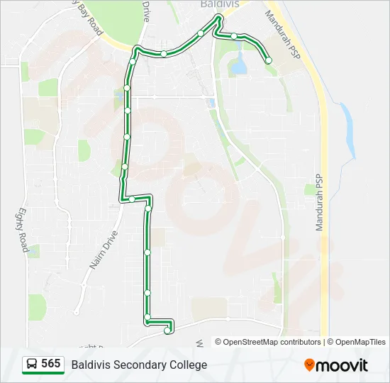 565 Bus Line Map