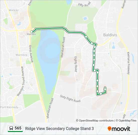 565 Bus Line Map