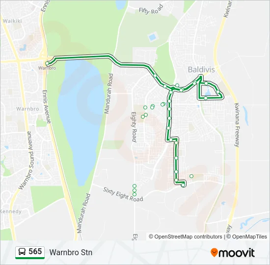 565 Bus Line Map