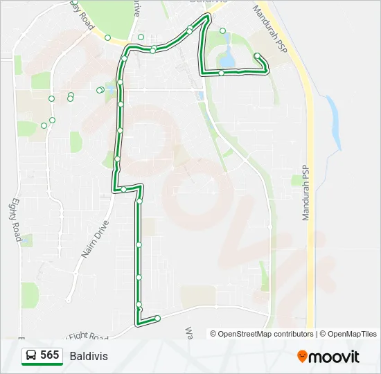 565 Bus Line Map