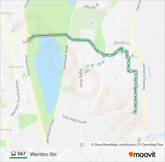 567 Bus Line Map