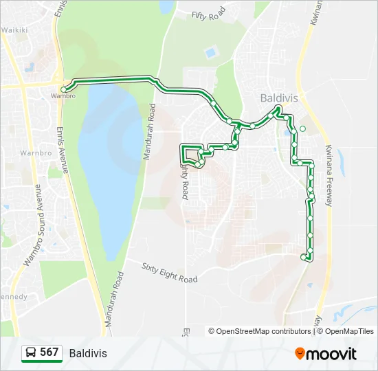 567 Bus Line Map