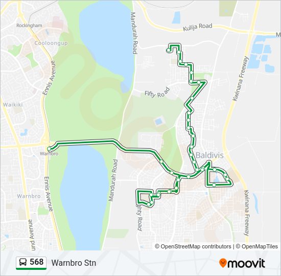 568 Bus Line Map