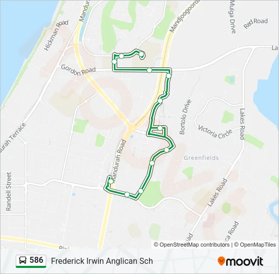 586 Bus Line Map