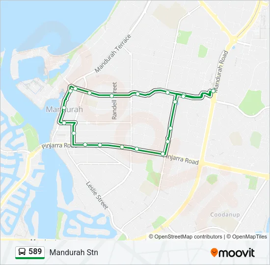 589 Bus Line Map