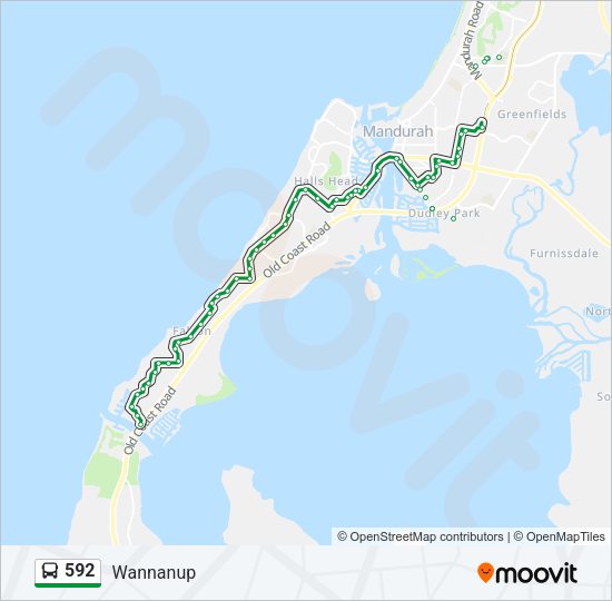 592 bus Line Map