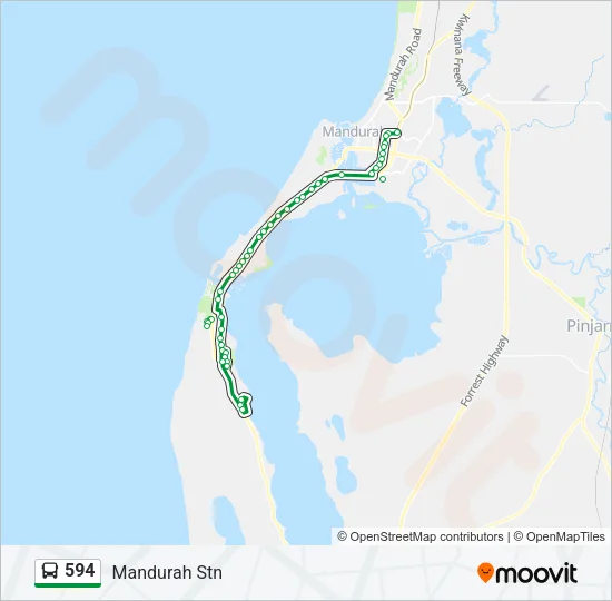 594 Bus Line Map