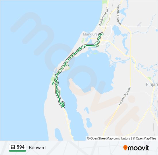 594 Bus Line Map