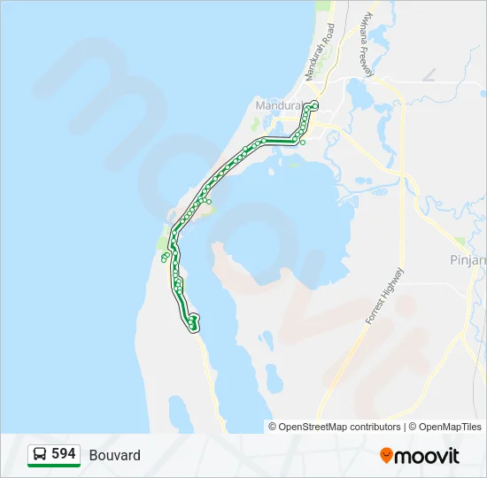 594 Bus Line Map