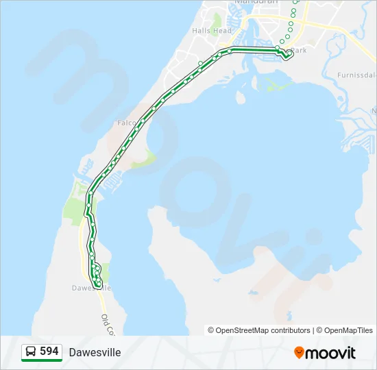 594 Bus Line Map