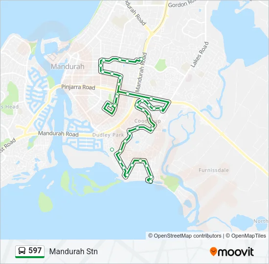 597 Bus Line Map