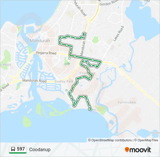 597 Bus Line Map
