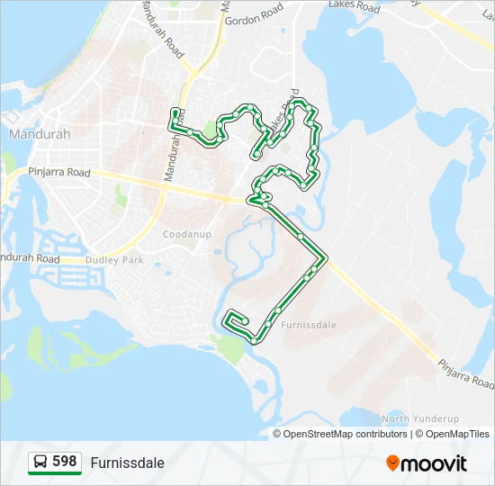 598 Bus Line Map