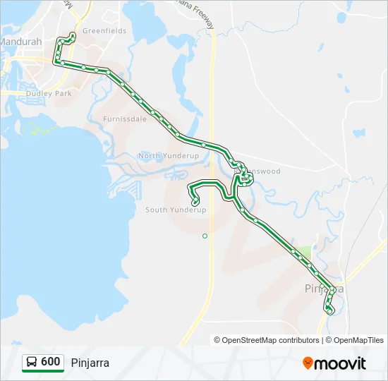 600 Bus Line Map