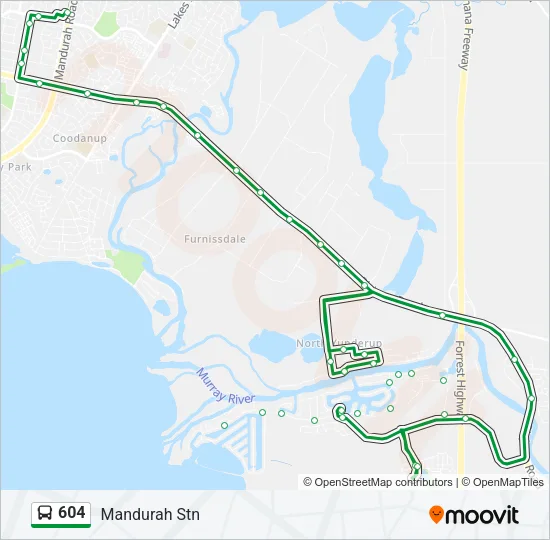 604 Bus Line Map