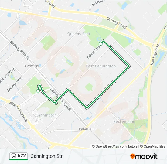 622 Bus Line Map