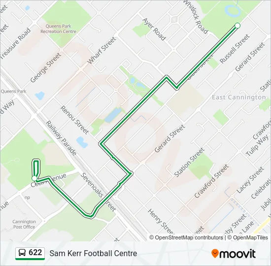 622 Bus Line Map