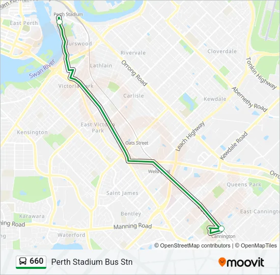 660 Bus Line Map