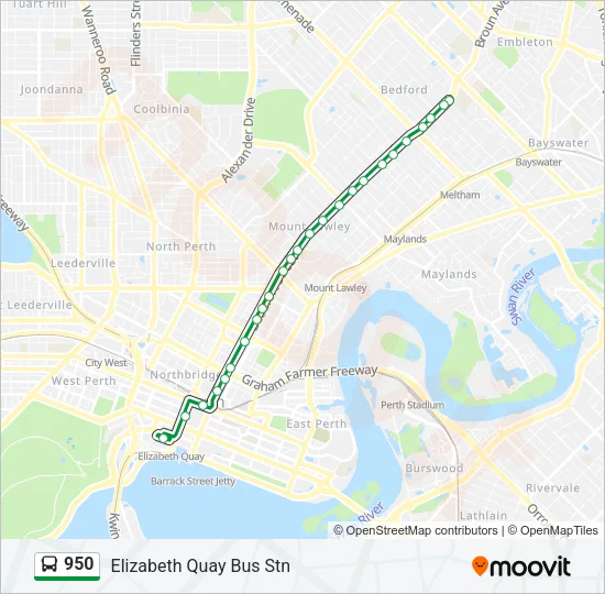 950 Bus Line Map