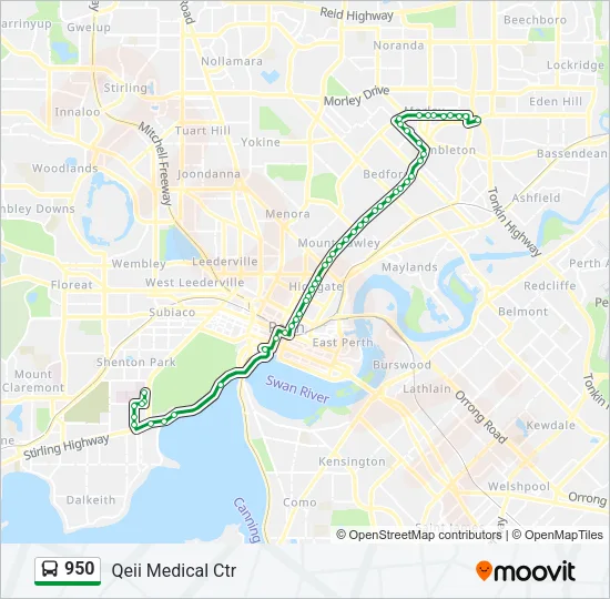 950 Bus Line Map