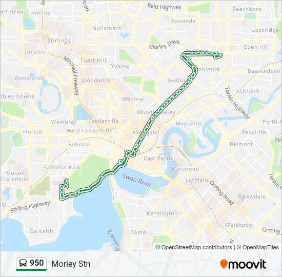 950 Bus Line Map
