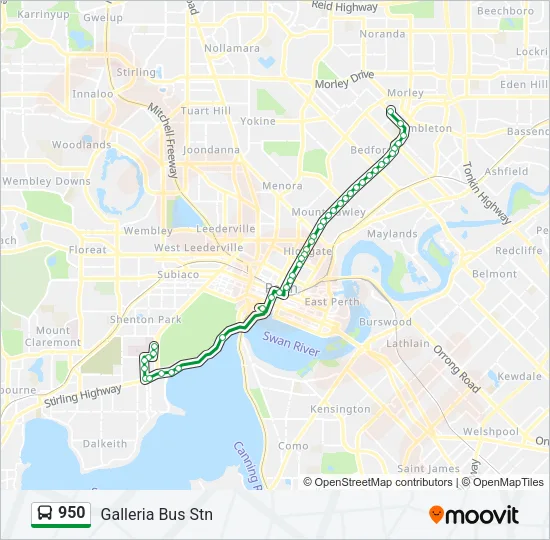 950 Bus Line Map