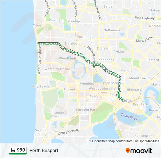 990 Bus Line Map