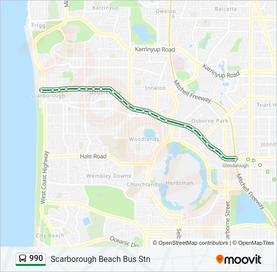 990 Bus Line Map