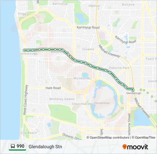 990 Bus Line Map
