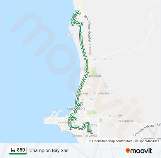 850 Bus Line Map