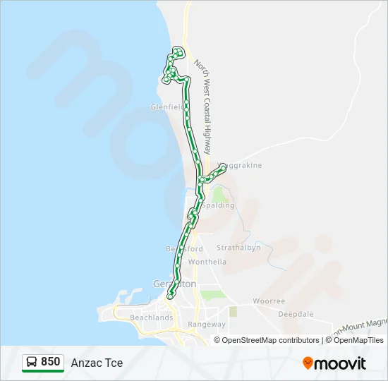 850 Bus Line Map
