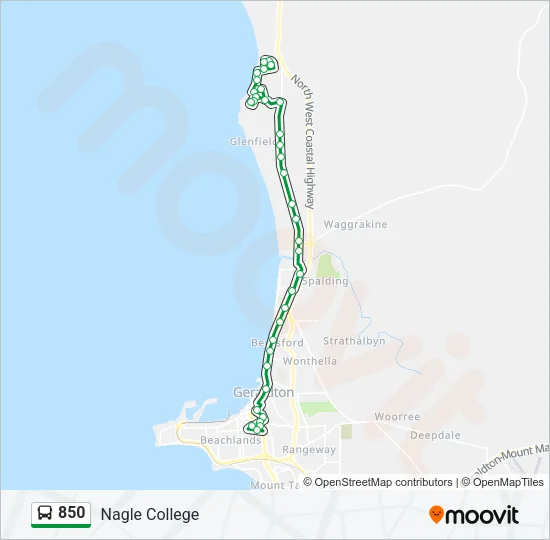 850 Bus Line Map