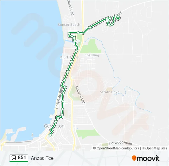 851 Bus Line Map