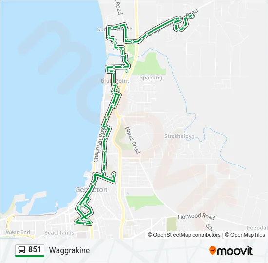 851 Bus Line Map