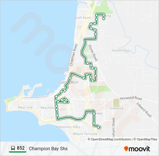 852 Bus Line Map