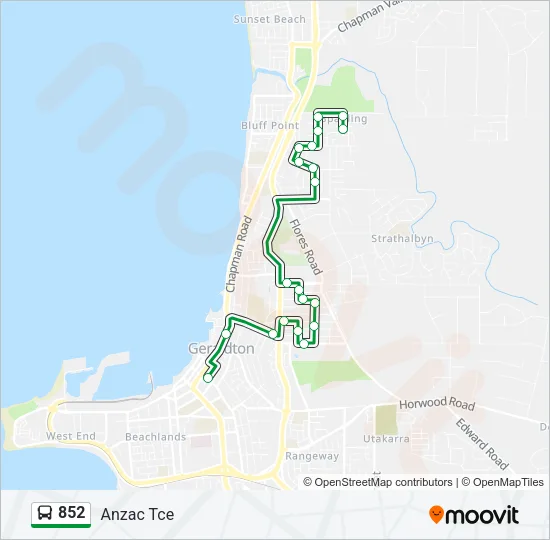 852 Bus Line Map