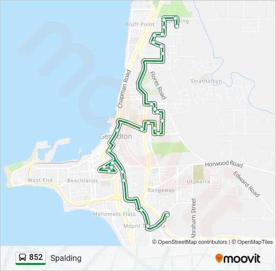 852 Bus Line Map