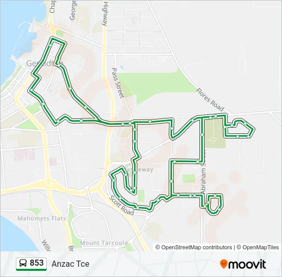 853 Bus Line Map