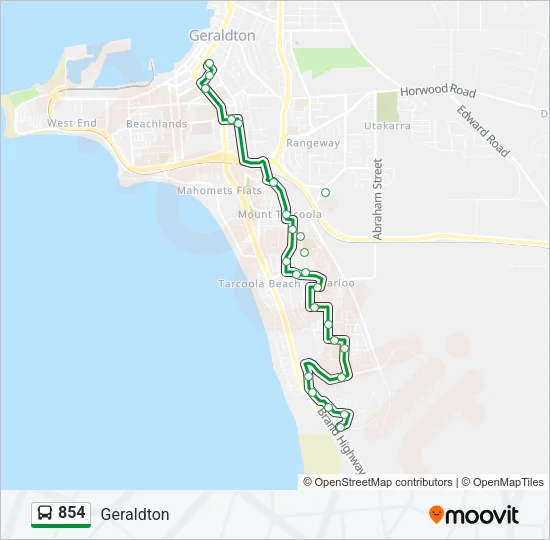 854 Bus Line Map