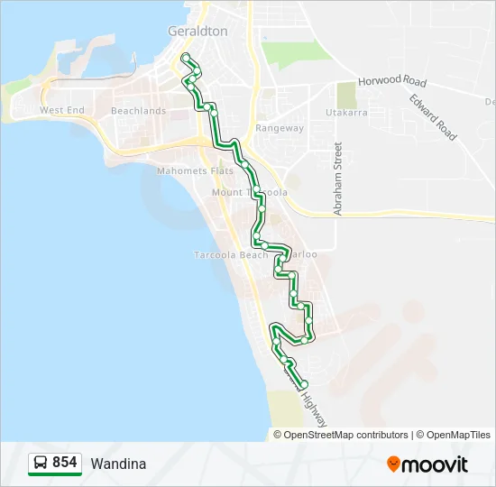 854 Bus Line Map