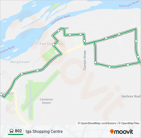 802 Bus Line Map