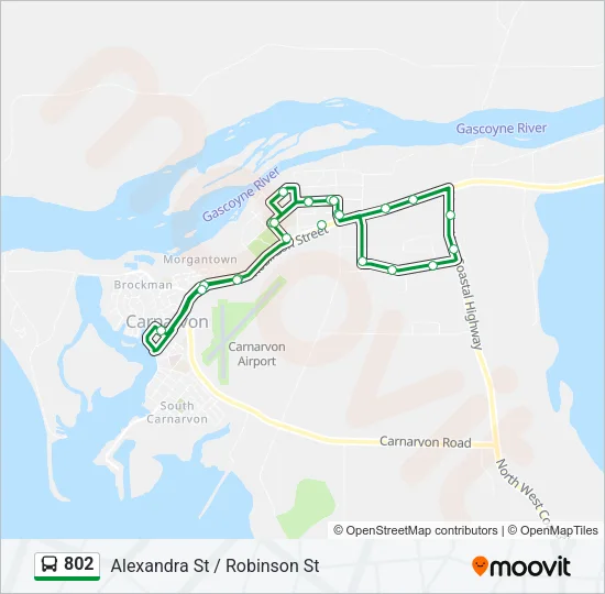 802 Bus Line Map
