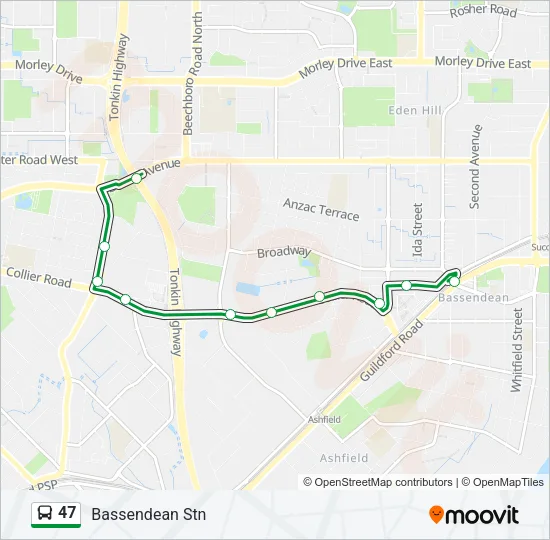 47 Bus Line Map