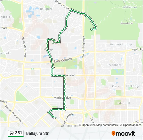 351 Bus Line Map
